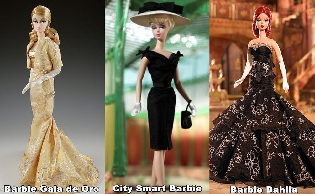 Barbie Gala de Oro, City Smart Barbie y Barbie Dahlia. Fuente: Canva