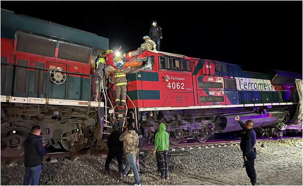 Choque de trene en Jalisco. Foto: @Renee_Hdez