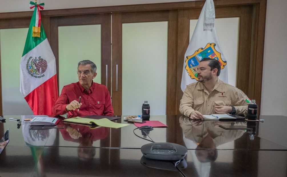 El gobernador recordó que el Gobierno Federal autorizó un presupuesto de 9 mil millones de pesos para fortalecer la red de transmisión de energía en Tamaulipas. Foto: Especial