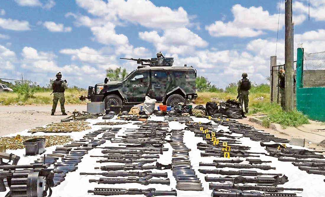 Aumentan decomiso de ametralladoras, fusiles Barret y cargadores traficados de EU: Sedena
