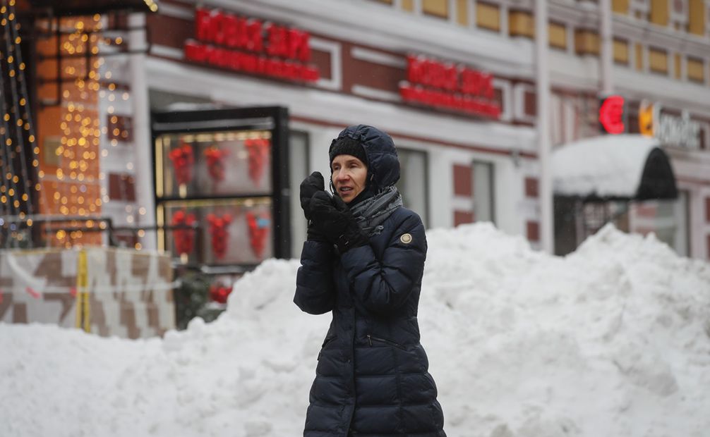 Las fuertes nevadas en Rusia han batido récord. Foto: EFE