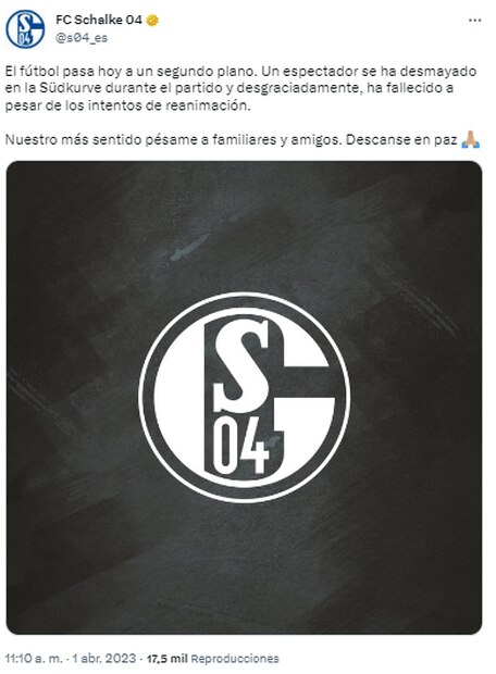 Tuit del FC Schalke
