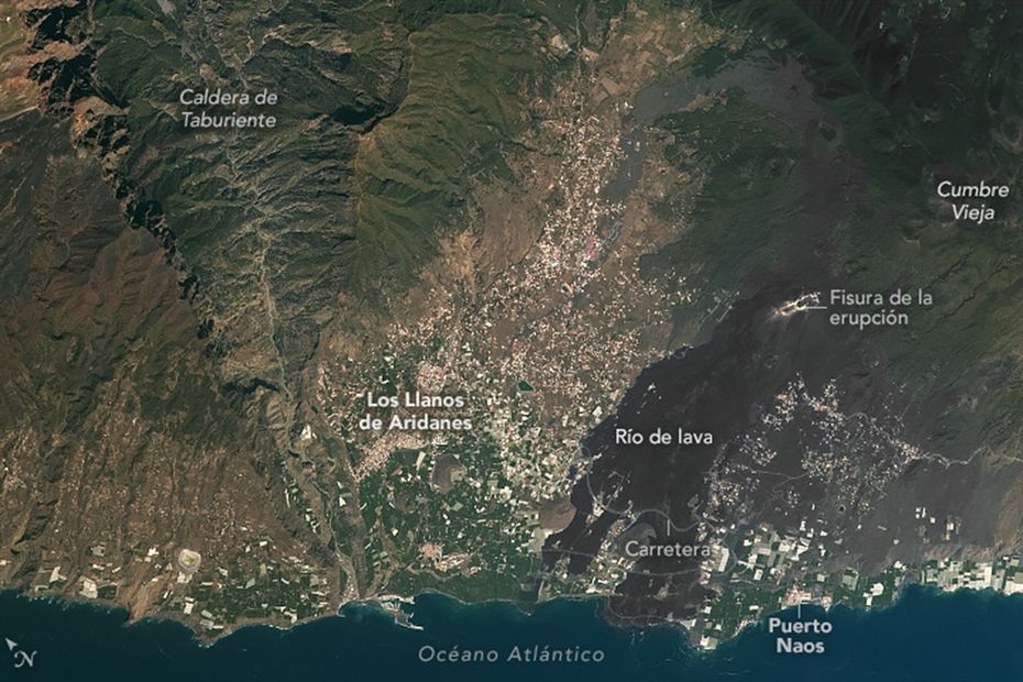 La isla de La Palma, en una imagen captada por un astronauta de la Estación Espacial Internacional (EEI) el 18 de agosto de 2023. FOTO: NASA