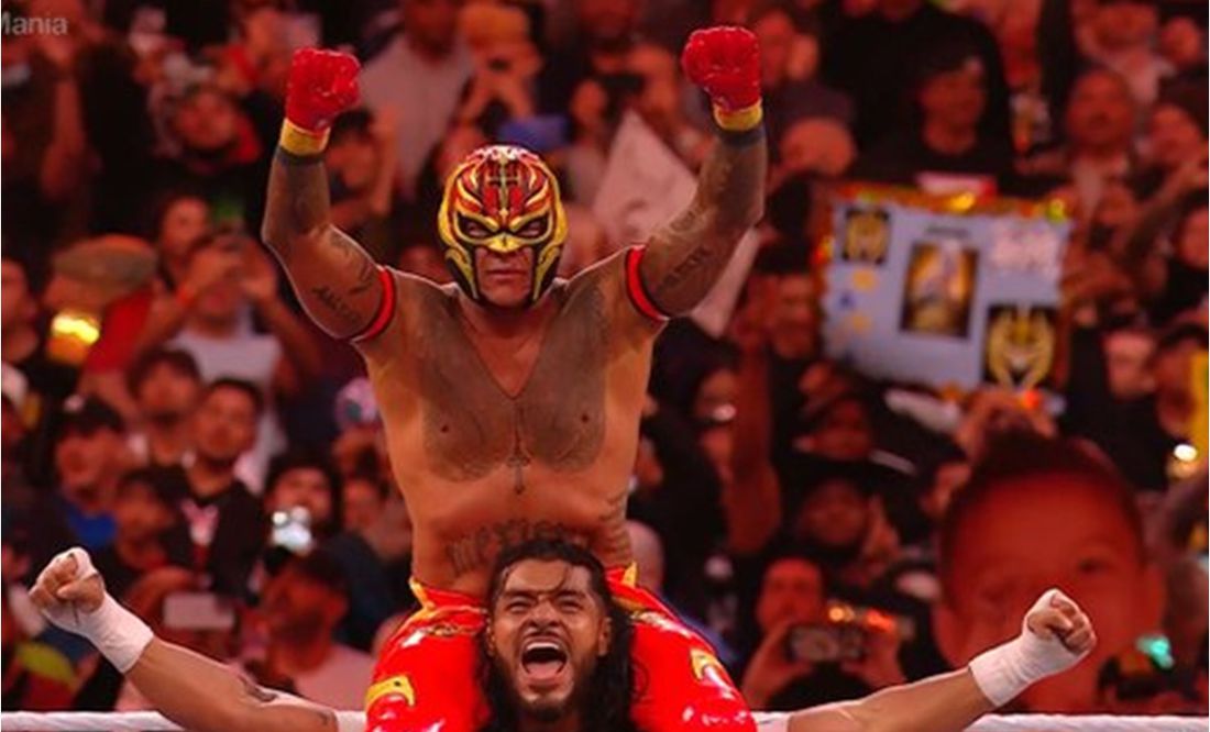 Rey Mysterio derrota a su hijo Dominik en Wrestlemania