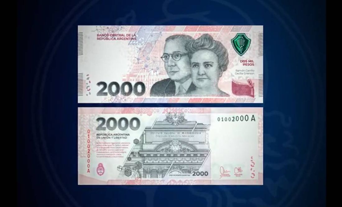 Argentina pone en circulación nuevo billete conmemorativo de 2 mil pesos