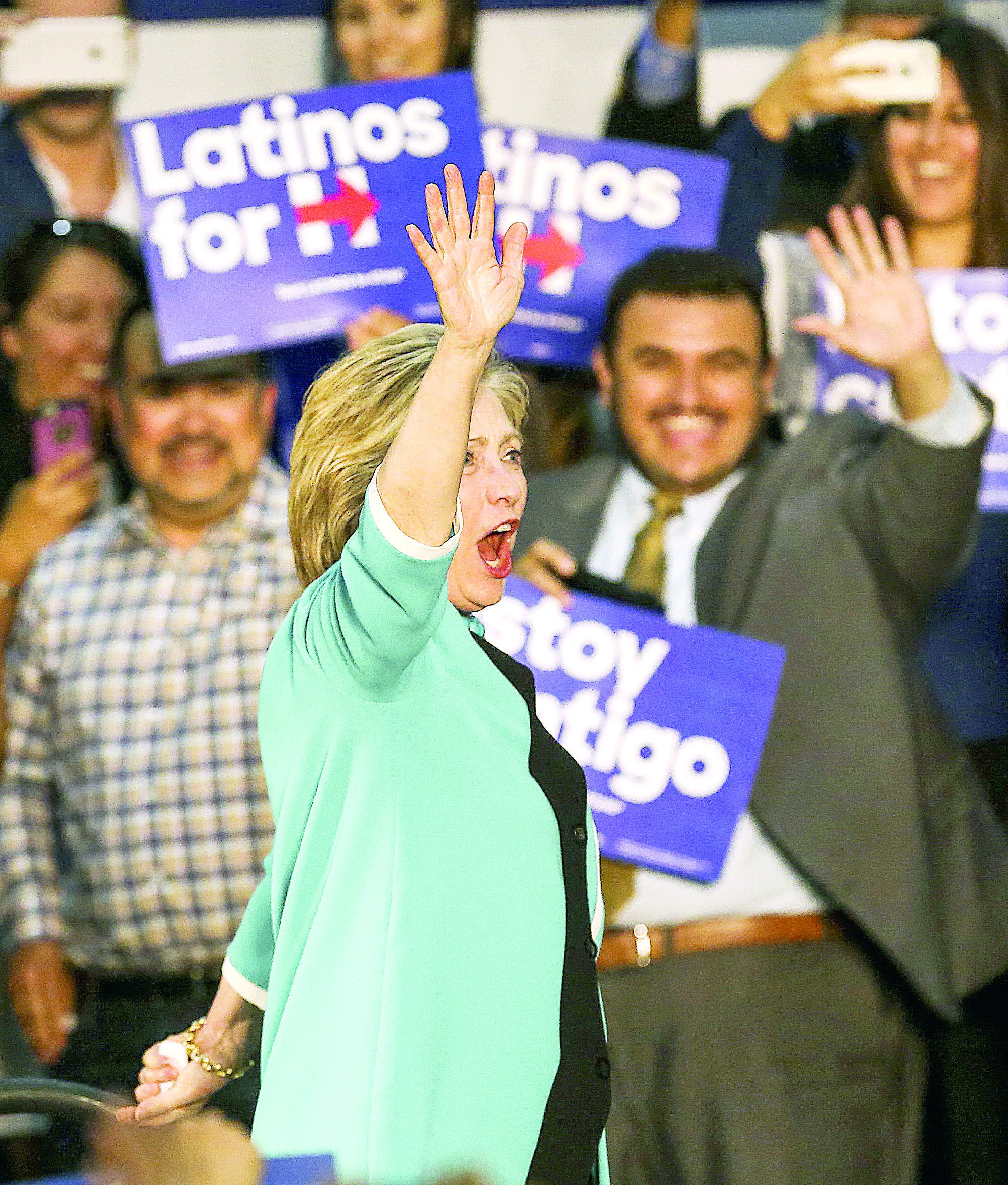 Desafío. Hillary Clinton, en busca del apoyo latino