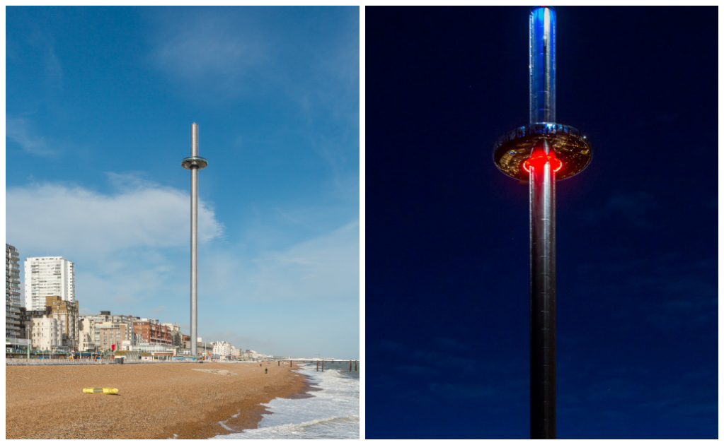 Una vista de la torre y la ubicaci&oacute;n que tiene en Brighton