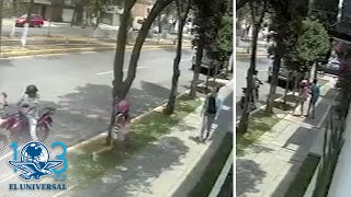 Video. Captan asalto a motociclista en Ecatepec