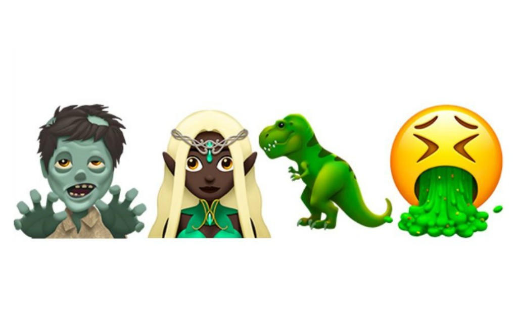 Zombis y dinosaurios, los nuevos emojis de iOS