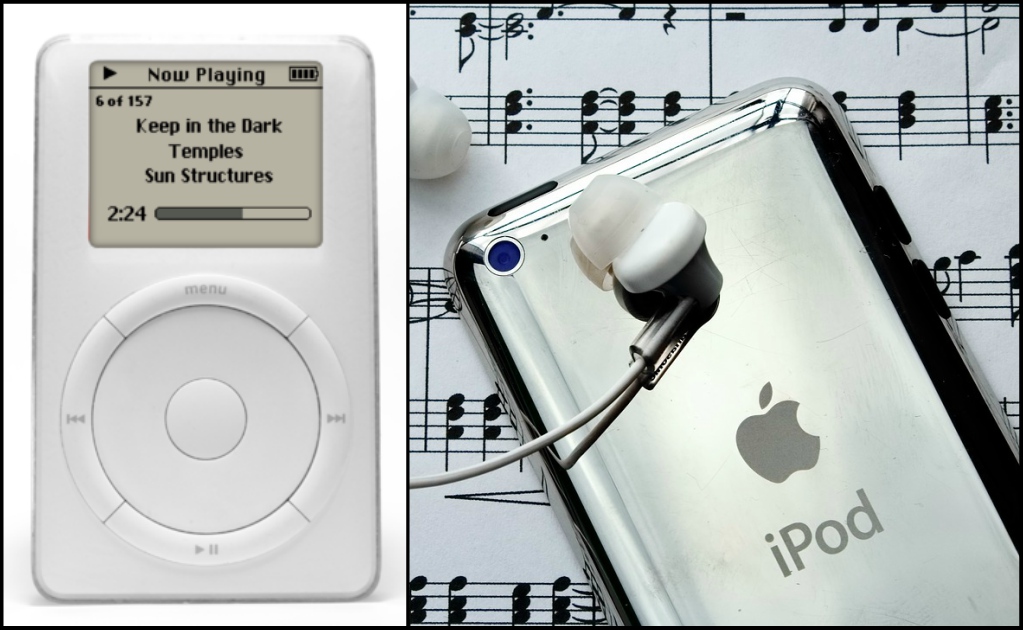iPod, Apple y MB llegaron con su propio dispositivo al inicio de los a&ntilde;os 2000, ten&iacute;an hasta 1 GB de memoria y el dise&ntilde;o rectangular era novedoso y atractivo. Poco a poco fueron modificando el dise&ntilde;o y las funciones. Ahora los hay muy peque&ntilde;os con 32 GB de memoria, pueden reproducir videos, escuchar la m&uacute;sica con altavoces y hasta puedes conectarte a Internet. (Foto: Pixabay/Wikimedia Commons)