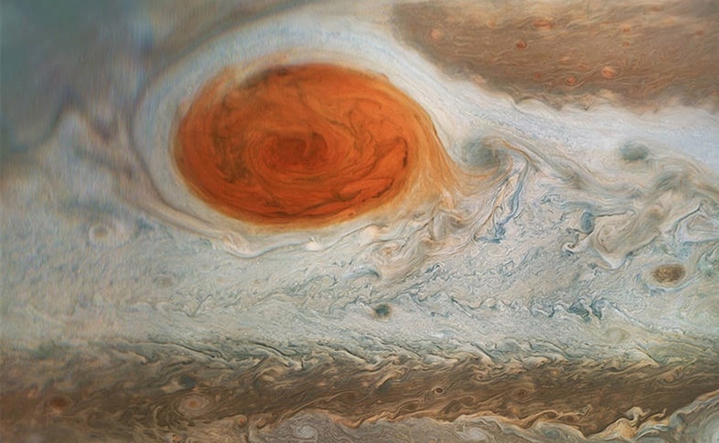 La NASA comparte imagen de la Gran Mancha Roja de Júpiter en todo su esplendor