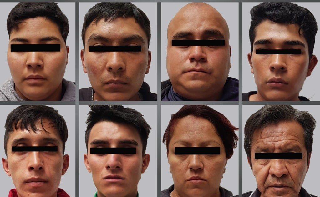 Las ocho personas vinculadas a proceso por su presunta participación en tienda de Tlalnepantla