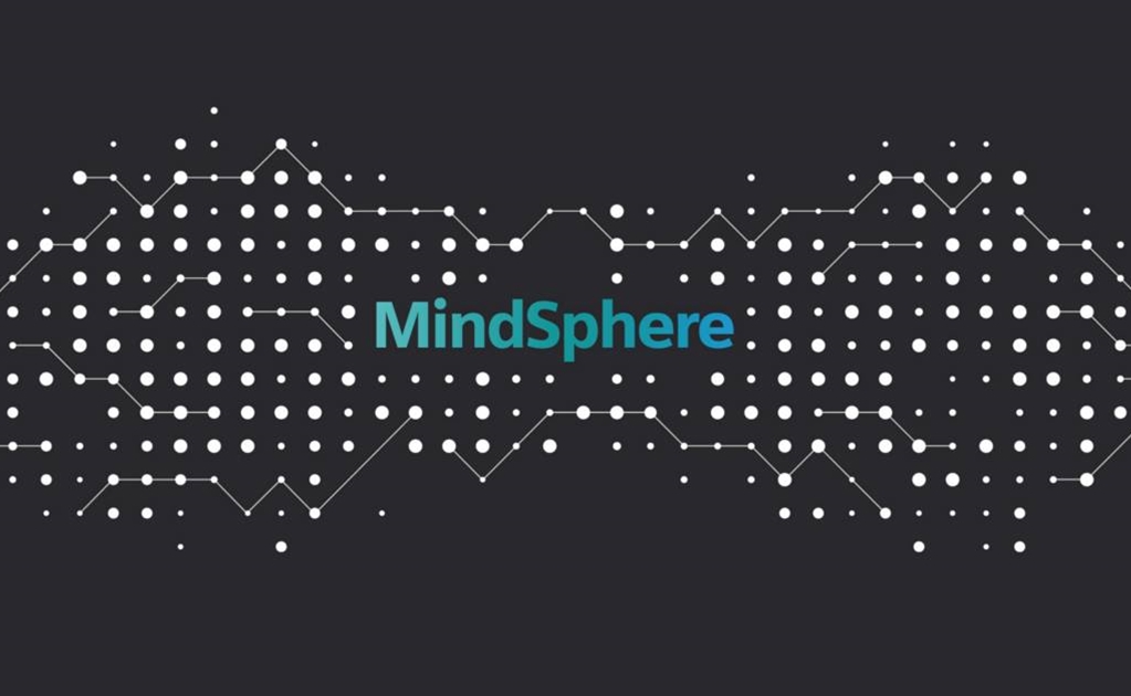 Imagen con puntos blanco y el logotipo de MindSphere