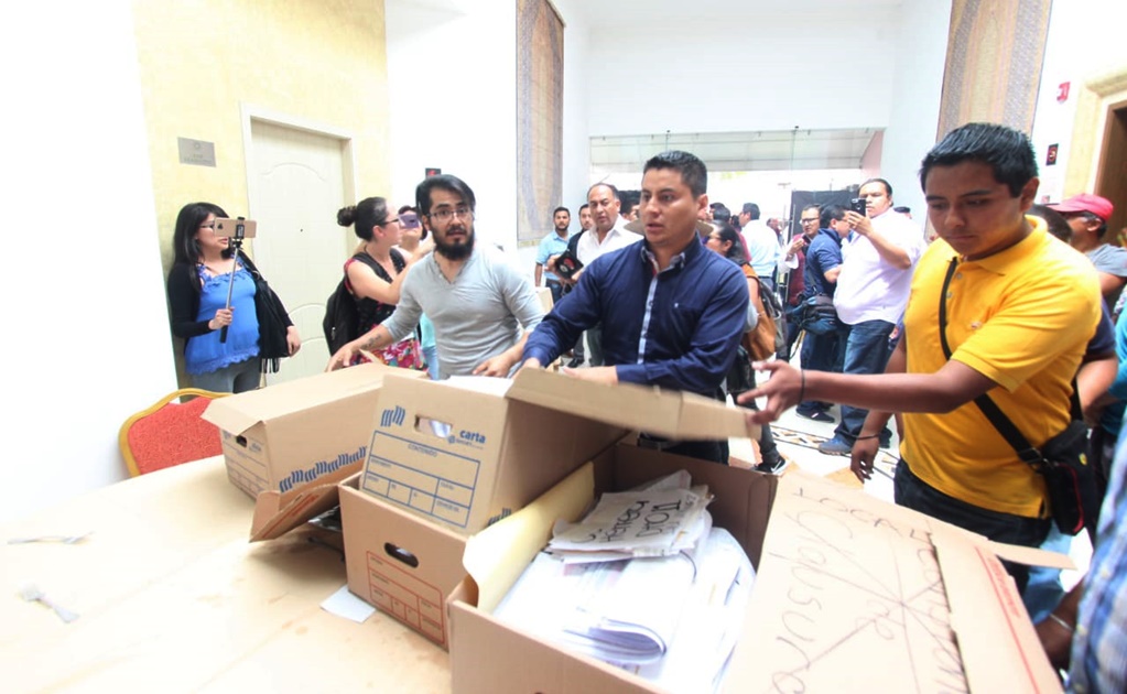 Hallazgo de falsos paquetes electorales en el interior del Hotel MM de Puebla