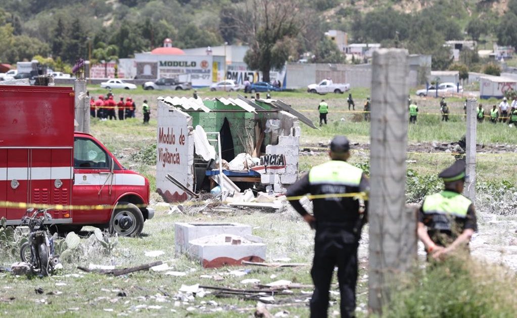 Explosión en polvorín de tultepec en La Saucera, una caseta de vigilancia está deshecha