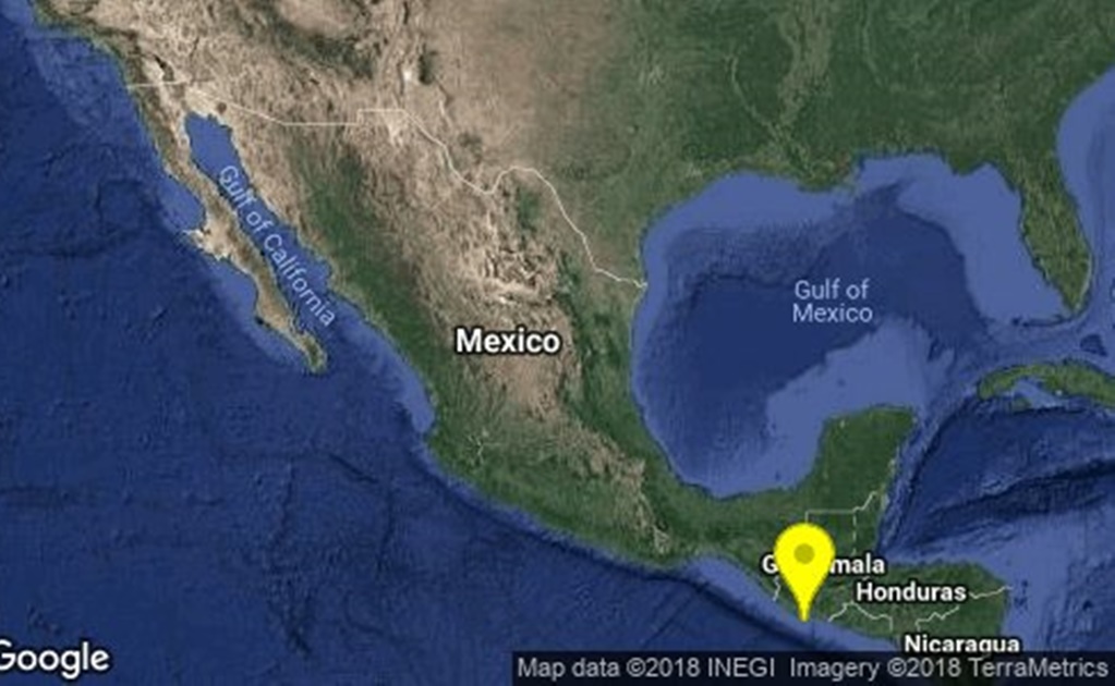 Mapa de México donde ocurrió sismo de 5.3 grados en Chiapas