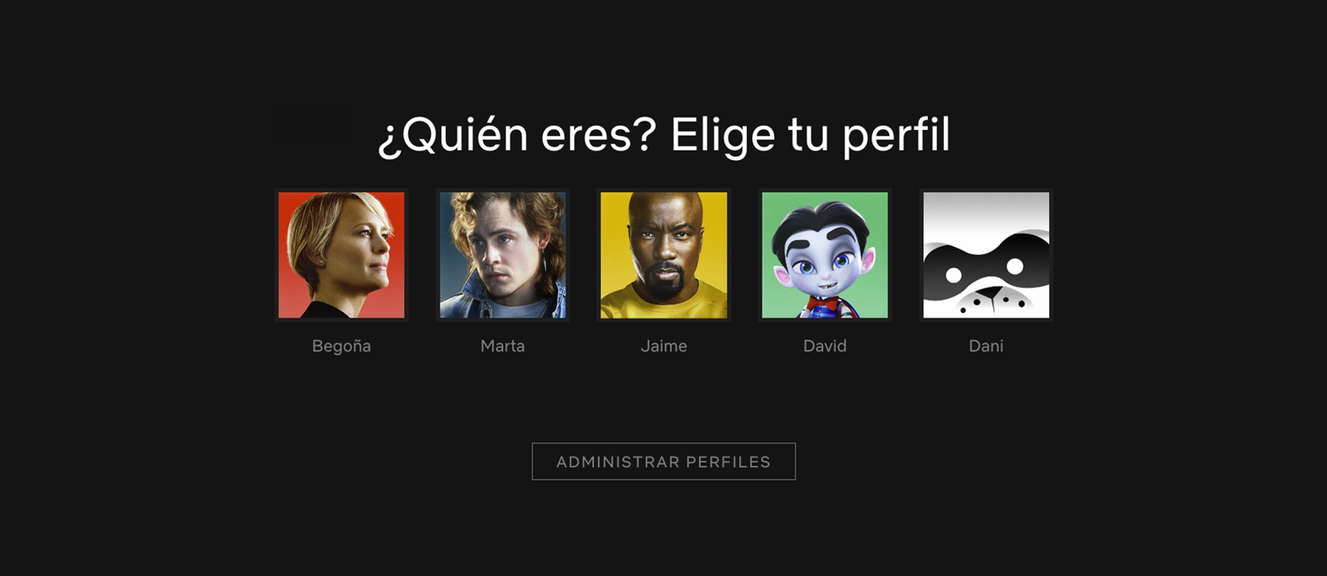 Netflix avatar perfil iconos