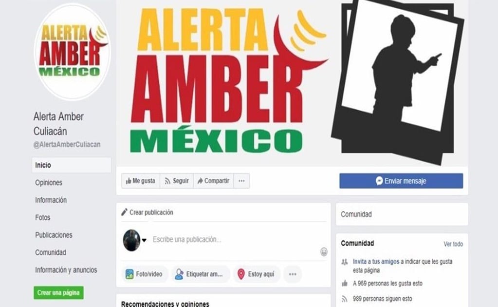 Denuncian página apócrifa de Alerta Amber en Culiacán