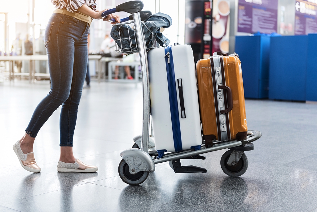 maleta, pasajeros, equipaje, aeropuerto