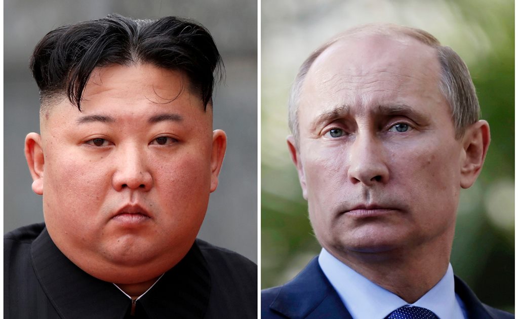 El líder norcoreano, Kim Jong Un, y el presidente de Rusia, Vladimir Putin