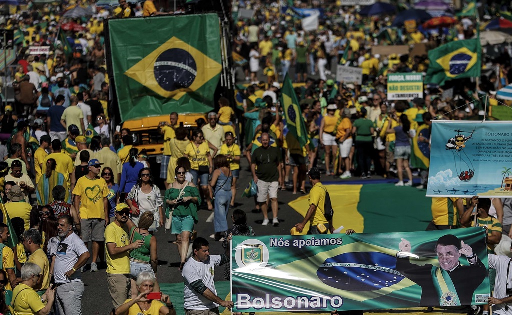 Marchas a favor de ministro de Bolsonaro llenan calles de ciudades en Brasil