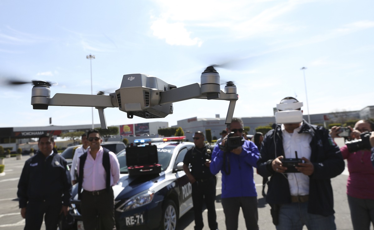 Con drones, combaten al crimen en Metepec