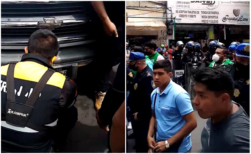 Comerciantes ambulantes agreden a policías durante operativo