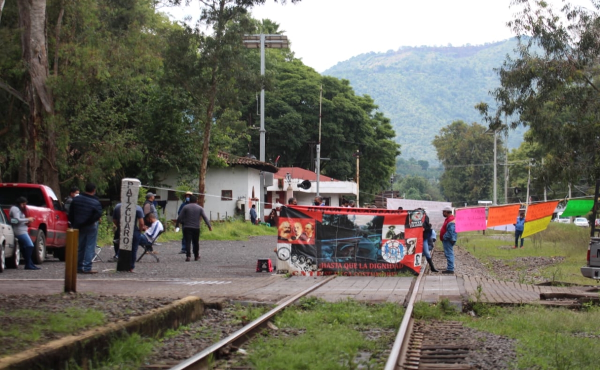 CNTE se deslinda de bloqueos a vías del tren en Michoacán
