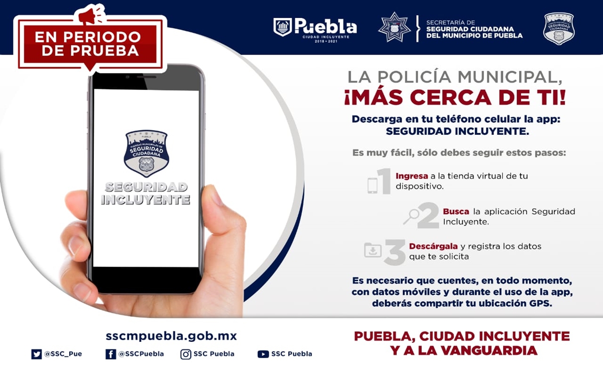 Puebla pone en funcionamiento botón de emergencia en celulares