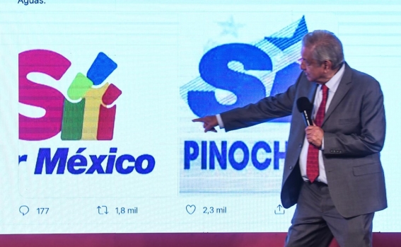 AMLO: compara logo de “Sí por México” con el de Augusto Pinochet