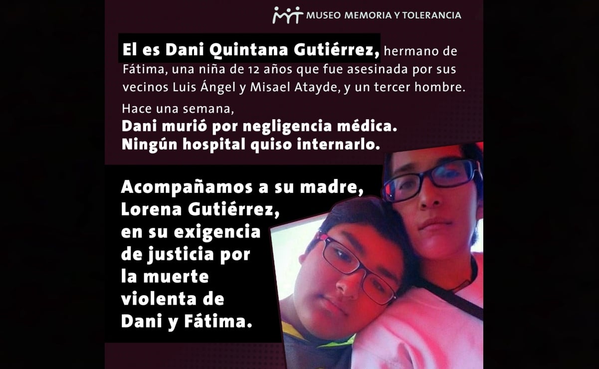 Denuncian negligencia médica en muerte de hermano de Fátima Quintana, víctima de feminicidio en 2015 
