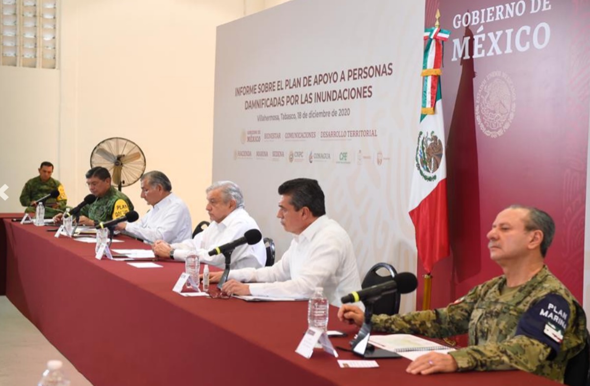 Tabasco y Chiapas agradecen a Fuerzas Armadas por apoyo brindado durante inundaciones