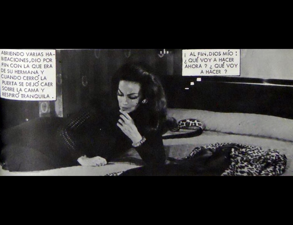 Escena de María Félix en la fotonovela “Cita de lujo”, protagonizando la historia “La Farsante” publicada en 1971. Crédito: Catálogo de Historietas de la Hemeroteca Nacional de México.