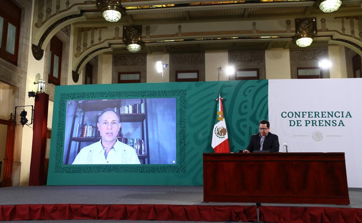 Subsecretario Hugo López-Gatell en conferencia virtual