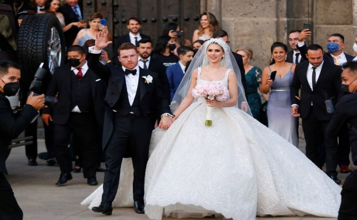 Los vestidos de novia de Fernanda Gómez, la esposa del Canelo Álvarez