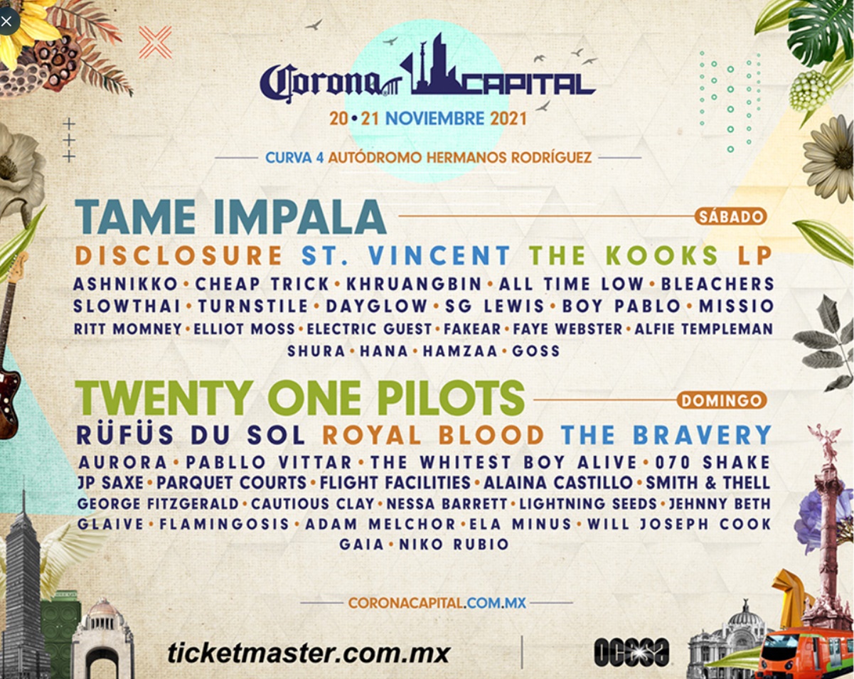 Ya hay cartel oficial del festival Corona Capital