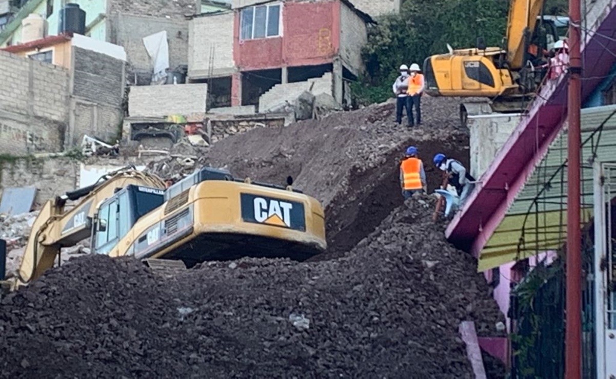 Concluyen demolición de 11 casas en Cerro del Chiquihuite