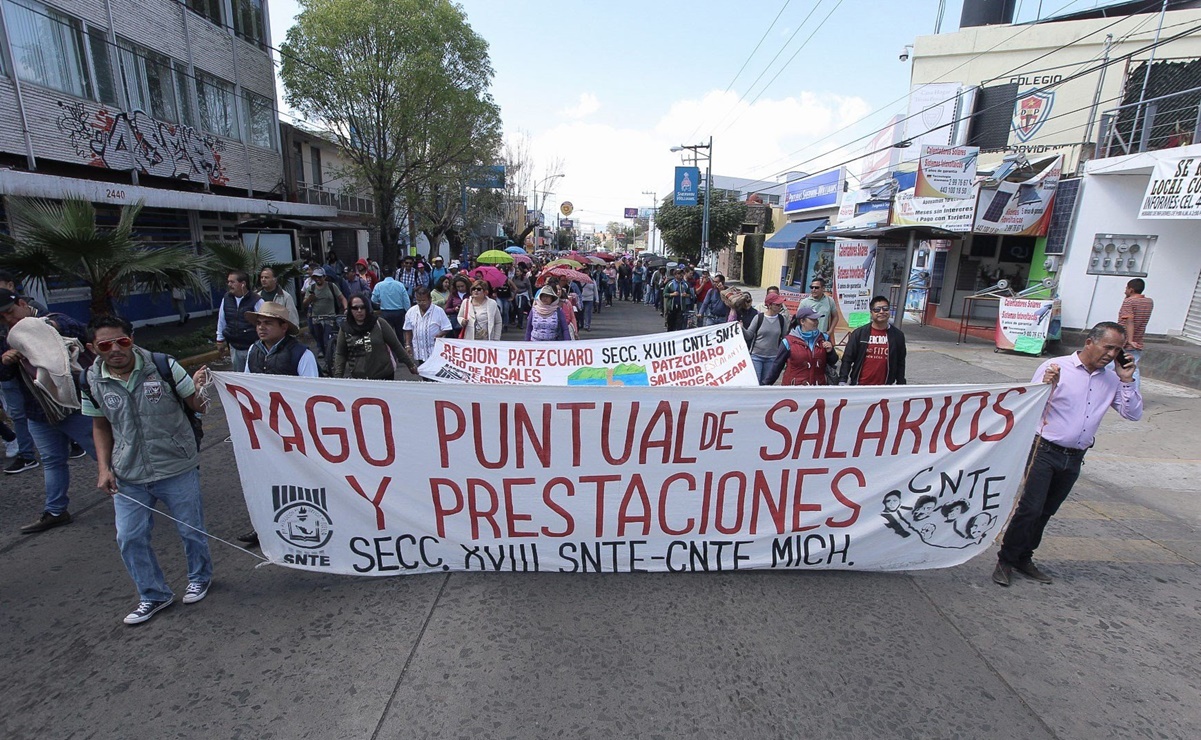 Maestros de la CNTE en Michoacán no regresan a clases, exigen pago de quincenas atrasadas
