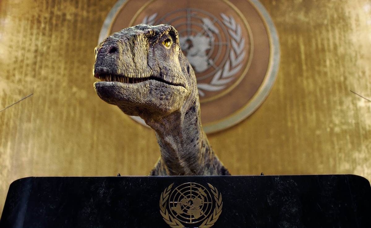 "Extinguirse es malo": desde la ONU, un "dinosaurio" llama a la humanidad a cuidar el planeta