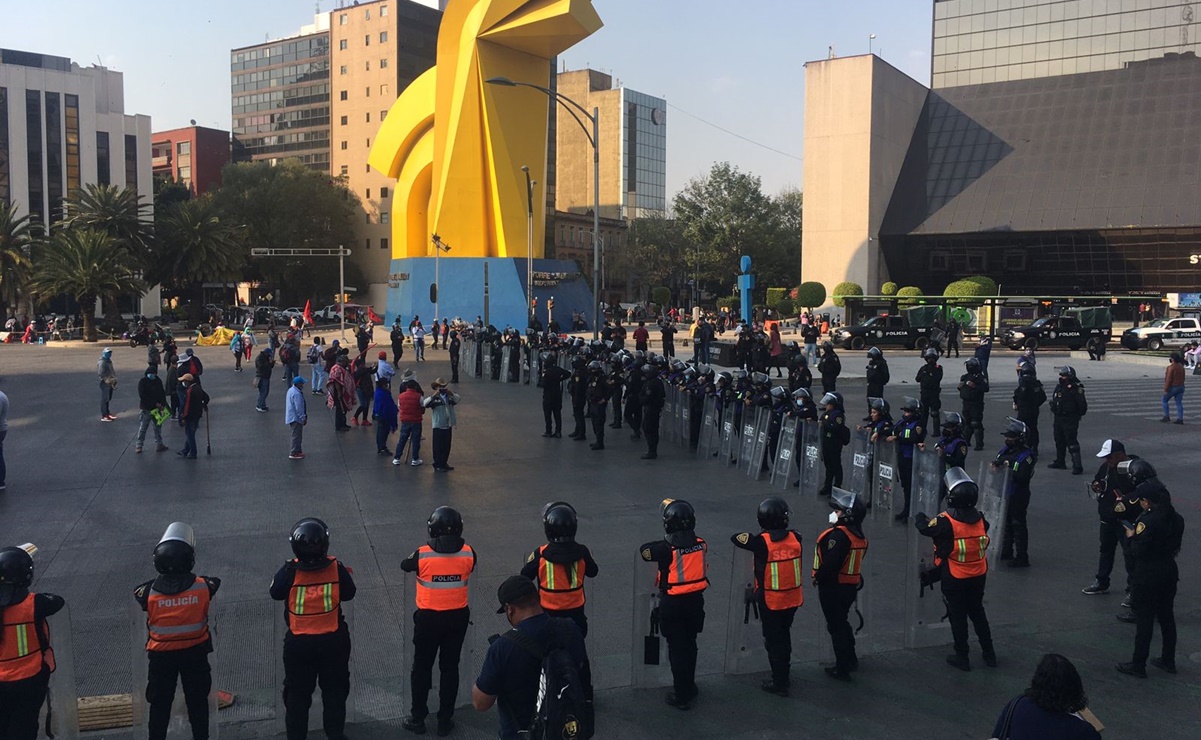 Cierran Paseo de la Reforma y Eje 1 Poniente por manifestantes