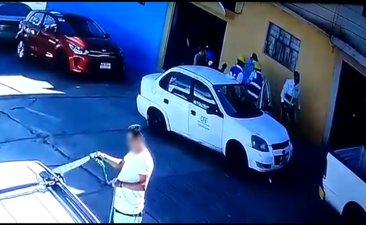 VIDEO. Captan asalto a trabajadores de CFE en Naucalpan