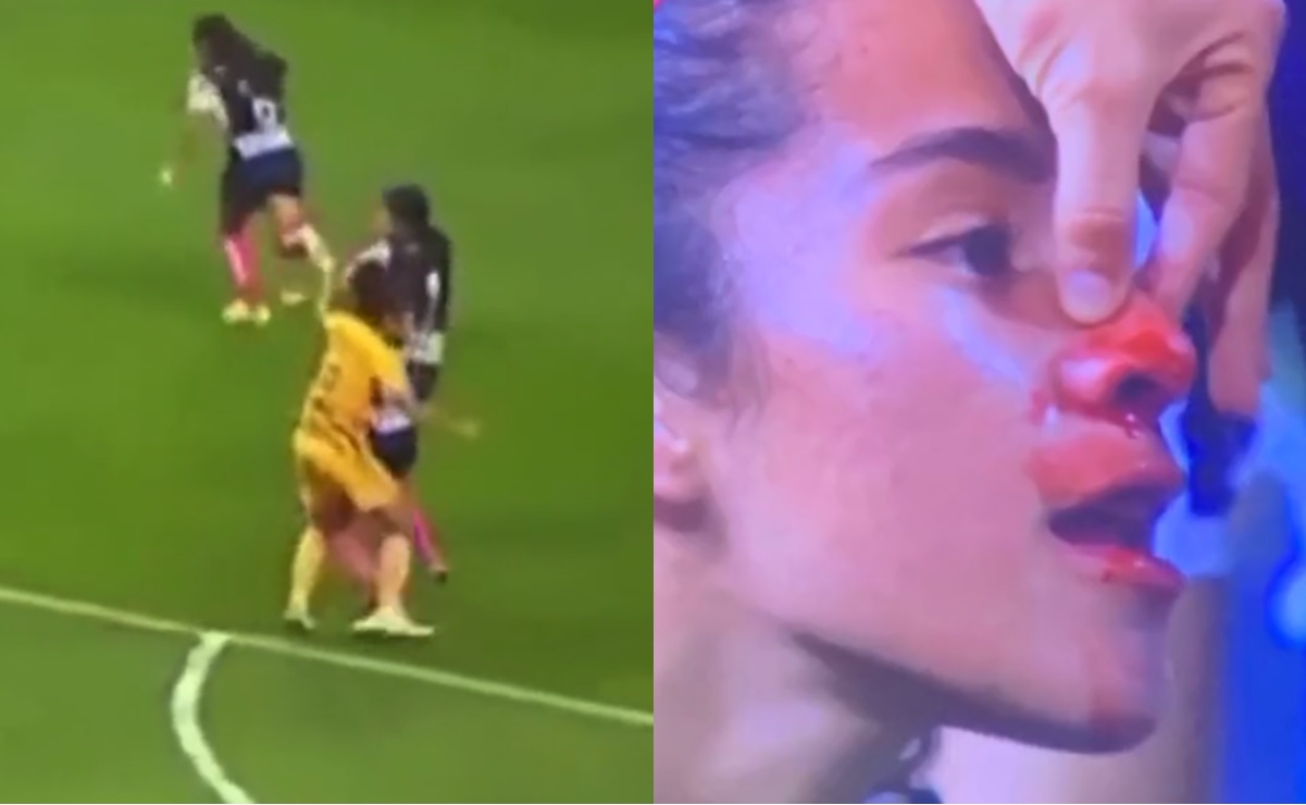 VIDEO: Stephany Mayor golpea y sangra a jugadora de Rayadas; no la expulsaron