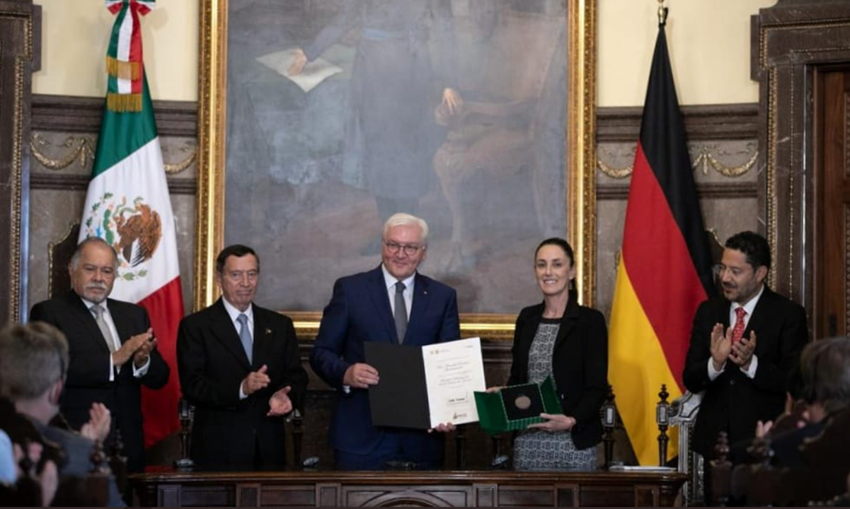Sheinbaum nombra “huésped distinguido de la CDMX” al presidente de Alemania