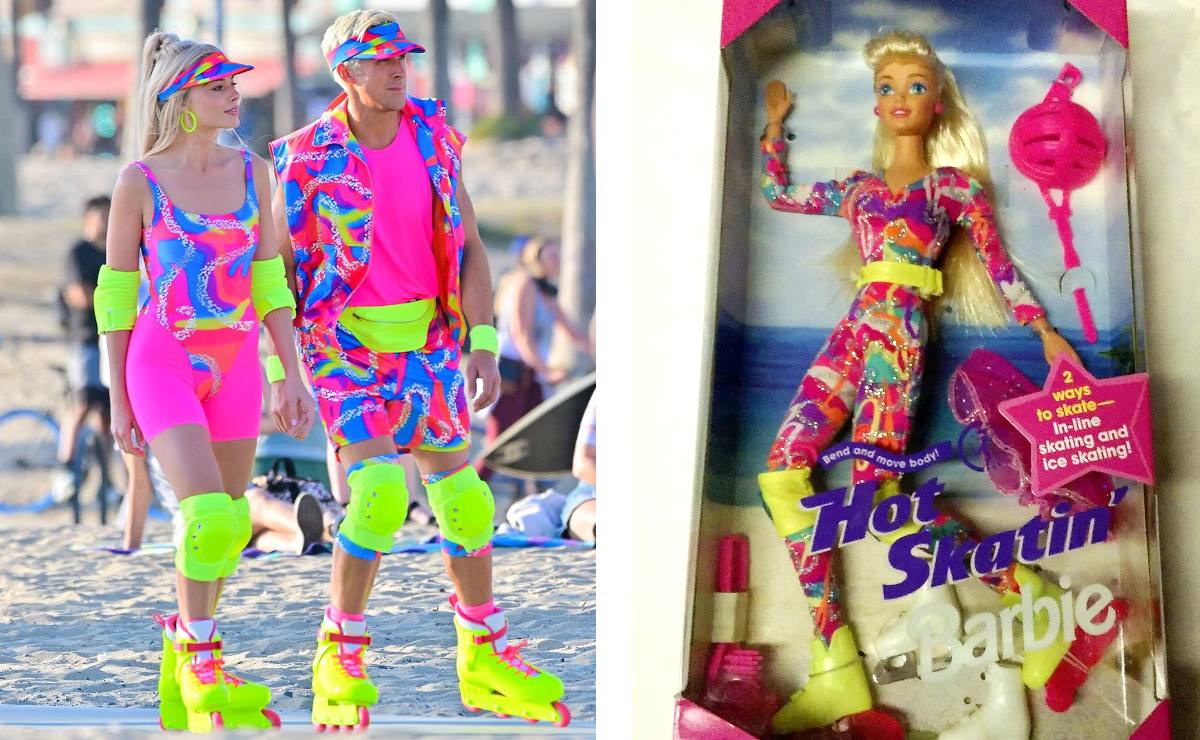 Nuevo look de Margot Robbie y Ryan Gosling en la película “Barbie” y sus memes