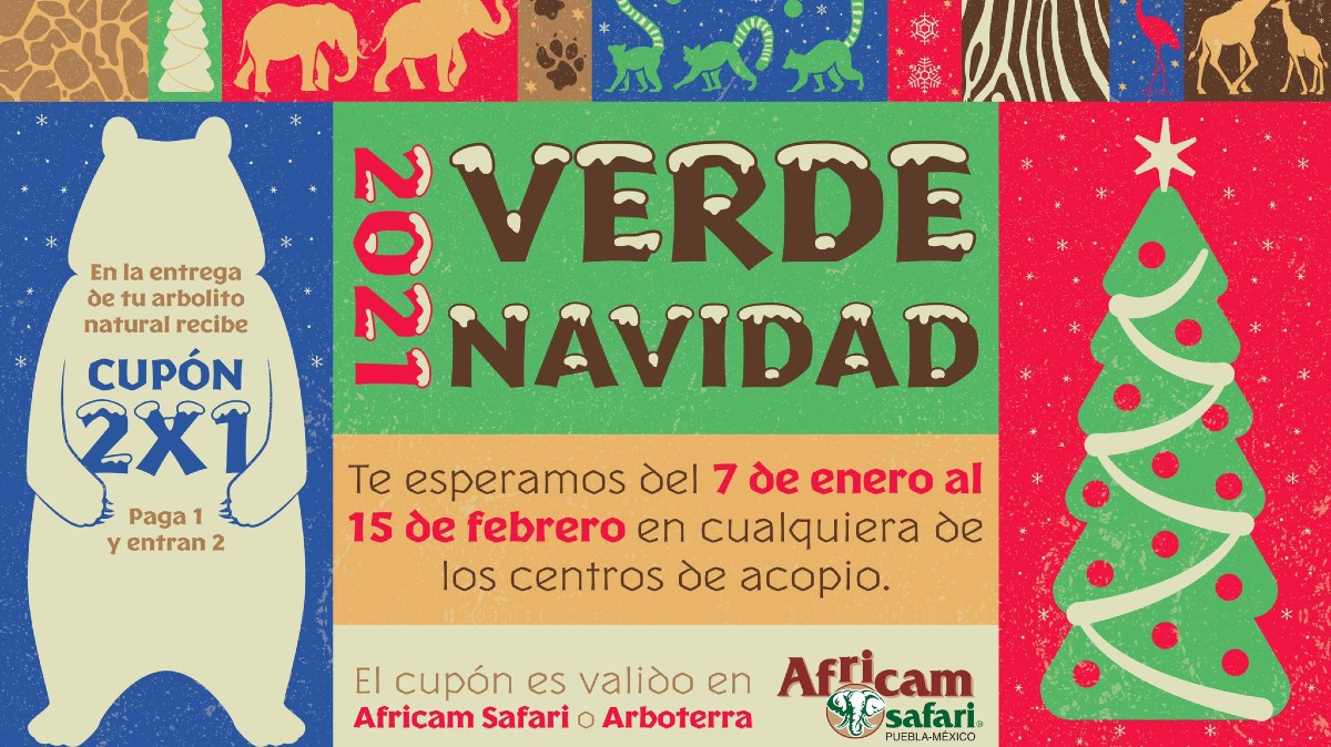 Africam Safari te regala entradas al reciclar tu &aacute;rbol de navidad