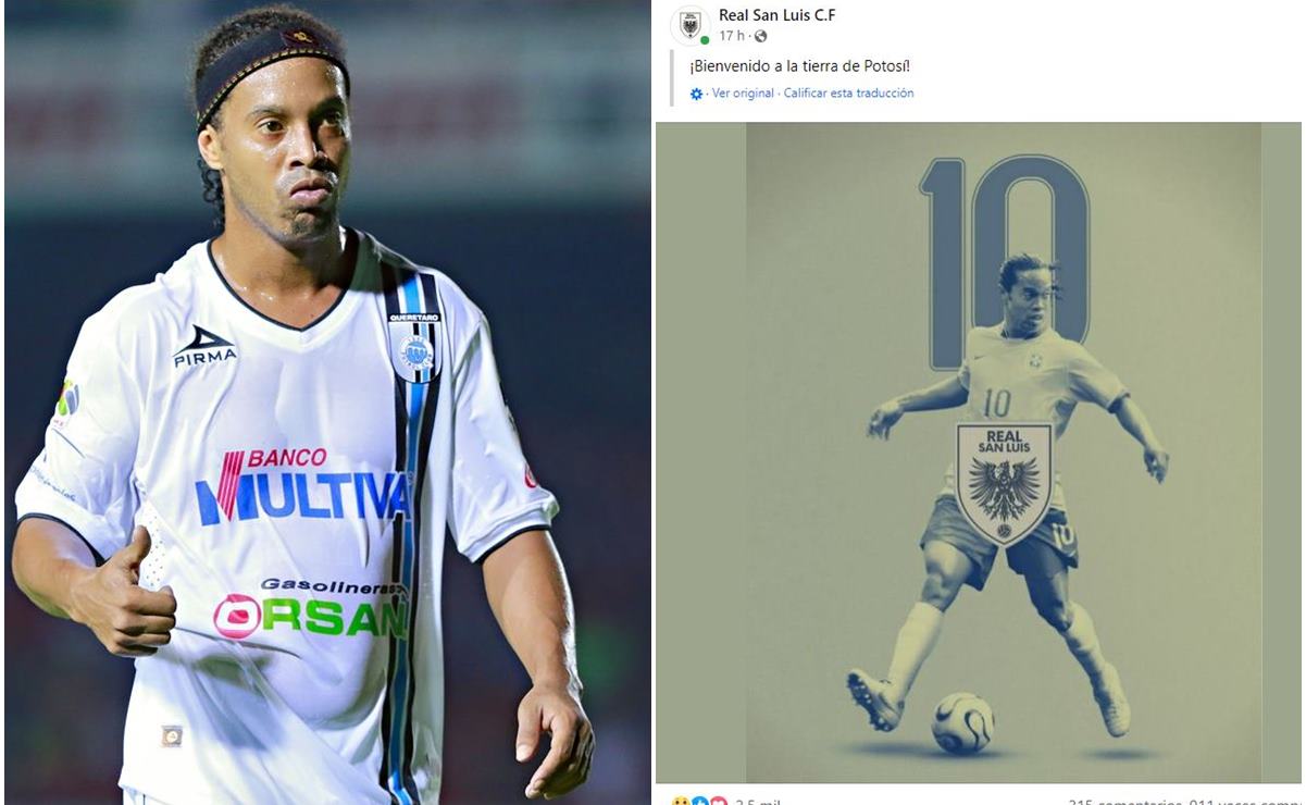 Ronaldinho regresa al futbol mexicano de la mano de Real San Luis