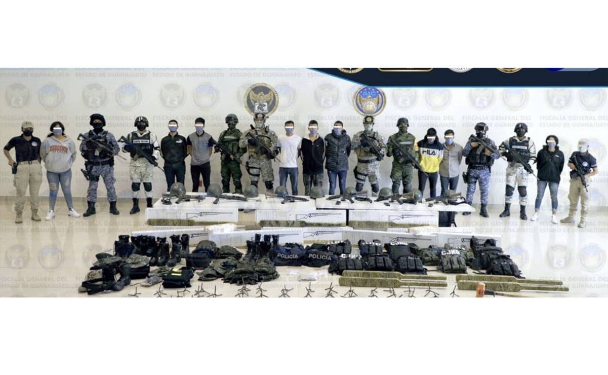 Caen 13 presuntos integrantes de grupo criminal en Guanajuato; 4 son adolescentes