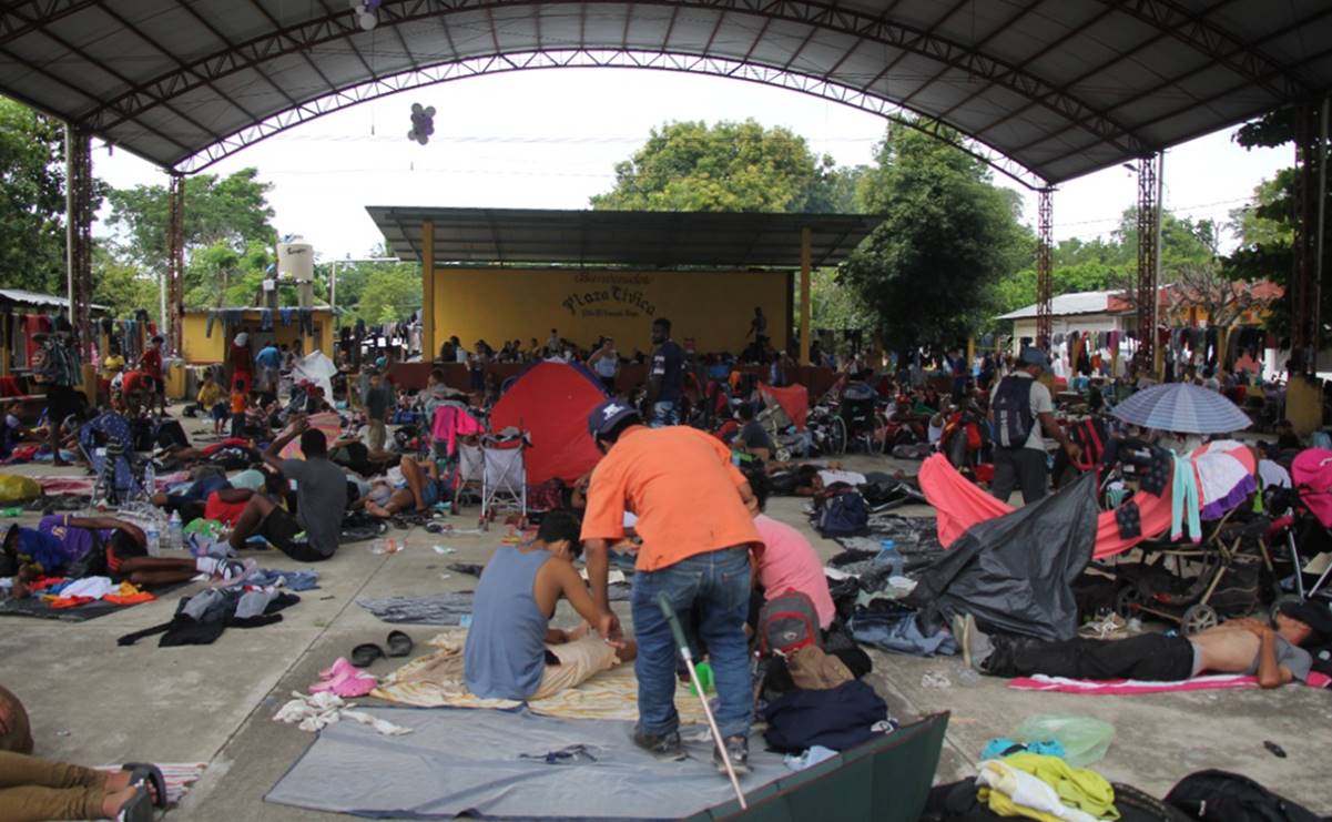 Caravana migrante cumple una semana en Chiapas; ahora avanzan de noche