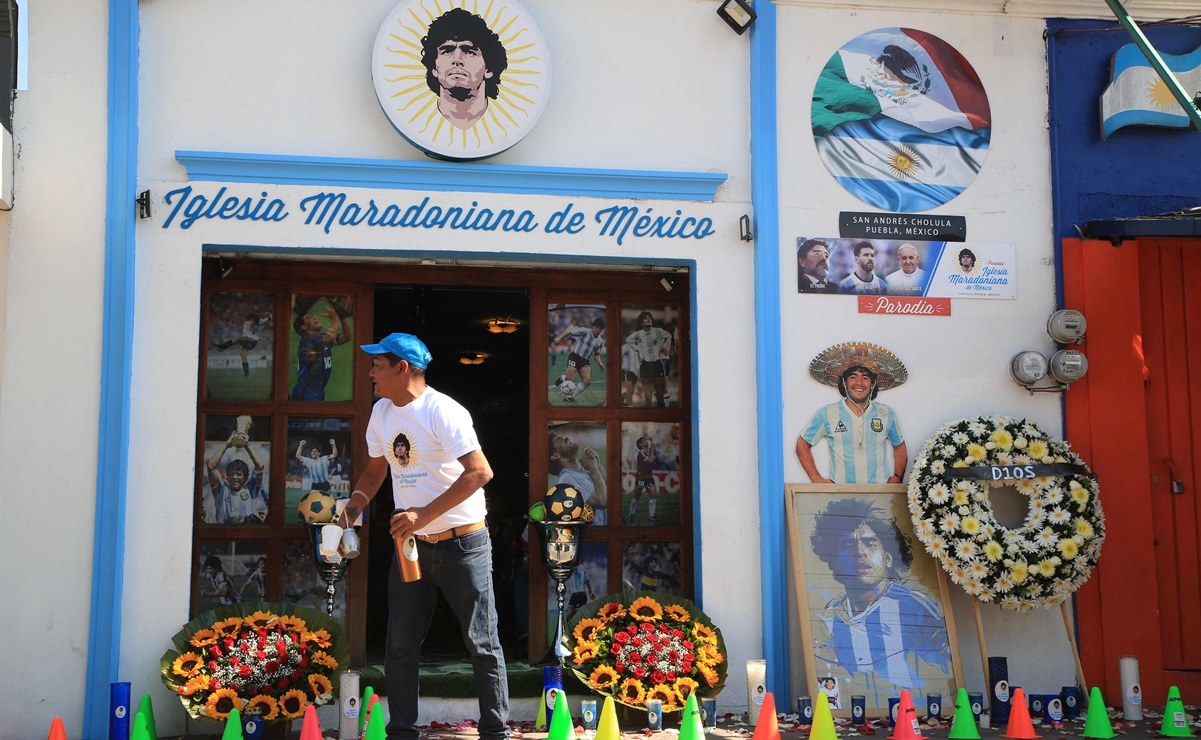 La Iglesia de Maradona, el santuario en México dedicado al astro argentino