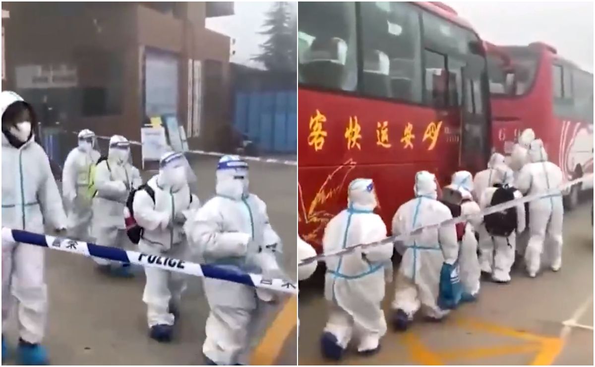 Video: China pone trajes de seguridad a niños por brote de Covid
